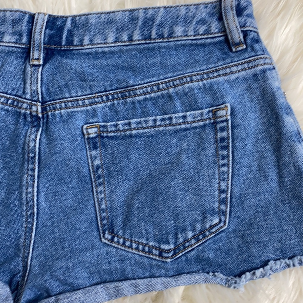 PACSUN HIGH RISE FESTIVAL DISTRESSED SHORTS - Picture 8 of 10